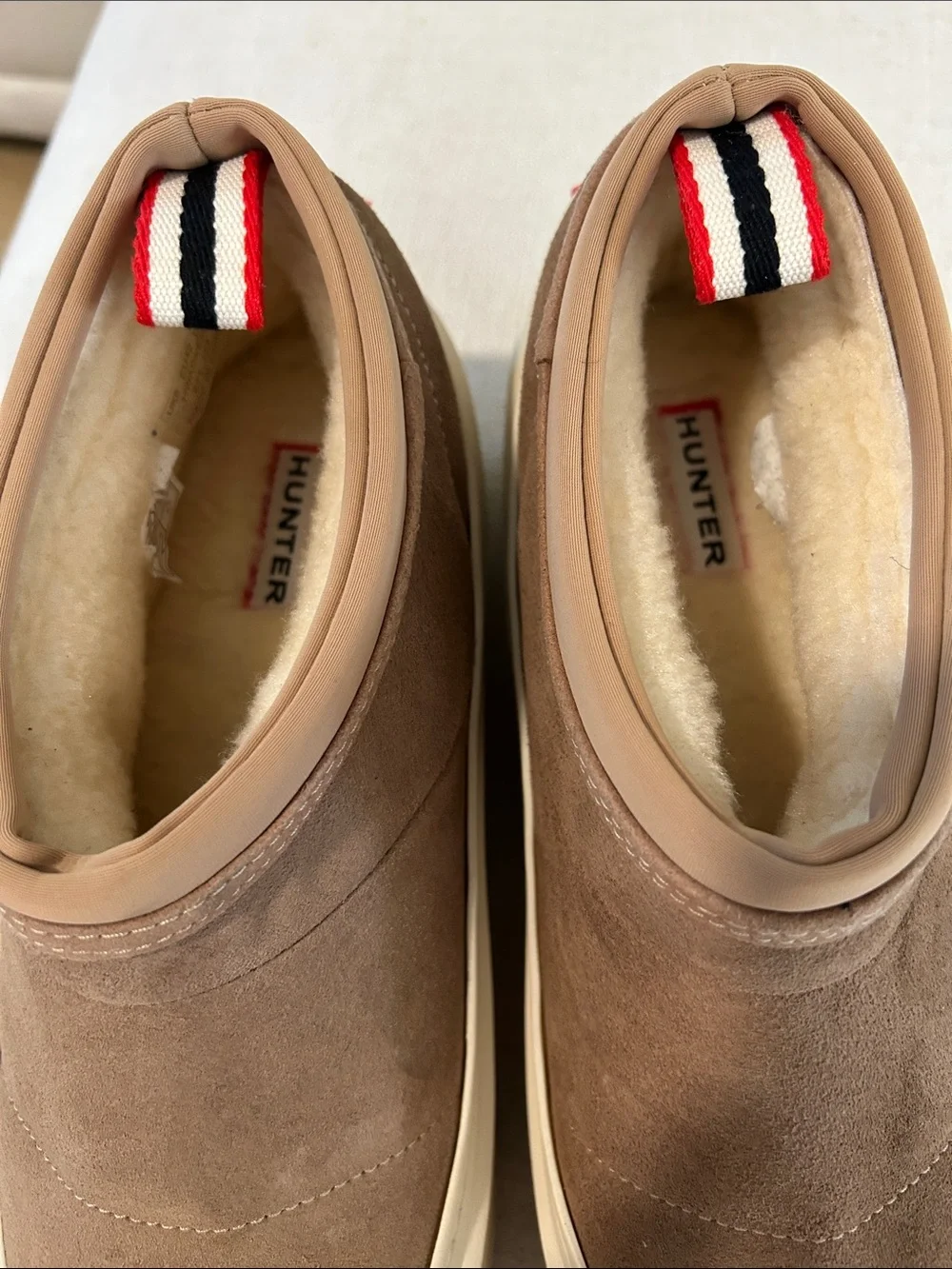 HUNTER WOMEN'S ASKERN WATERPROOF SLIP-ON SHOES MEDIUM NATURAL, Size 10, NWOT